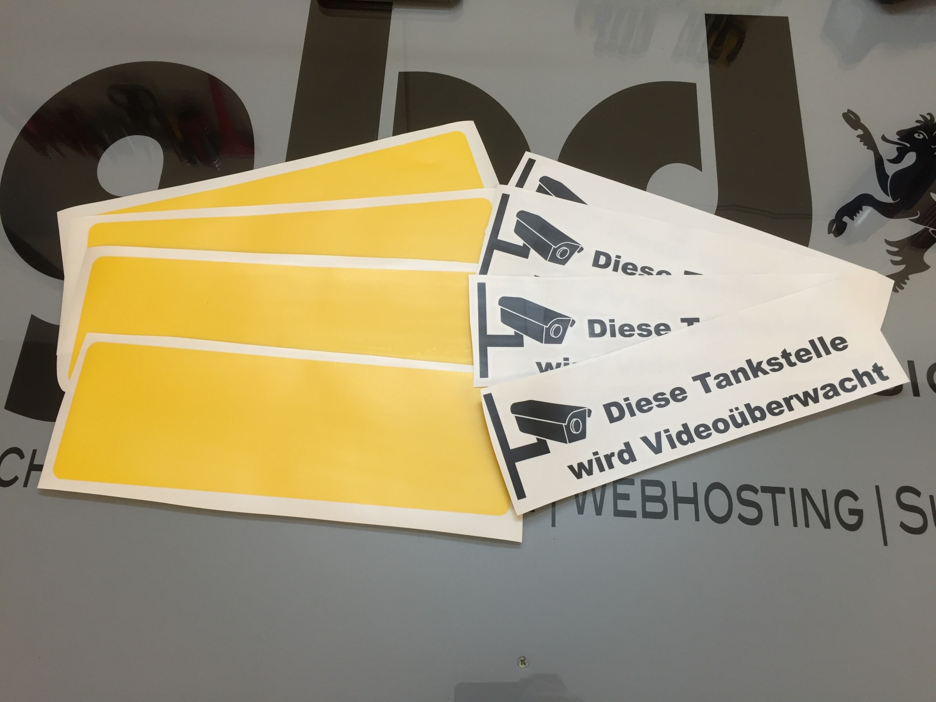 Sticker, Beschriftung Plotterschnitt und Digital