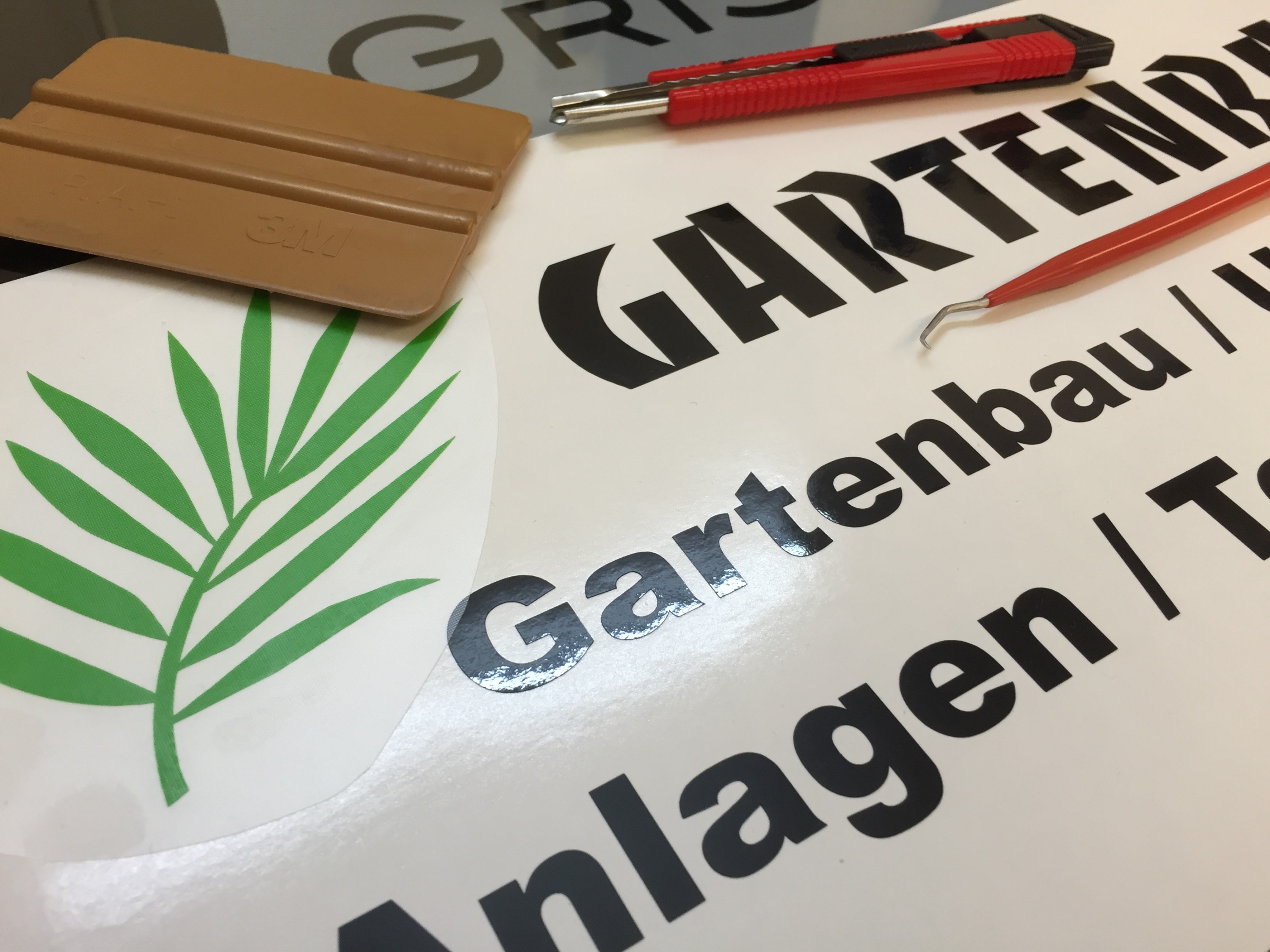 Sticker, Beschriftung Plotterschnitt und Digital